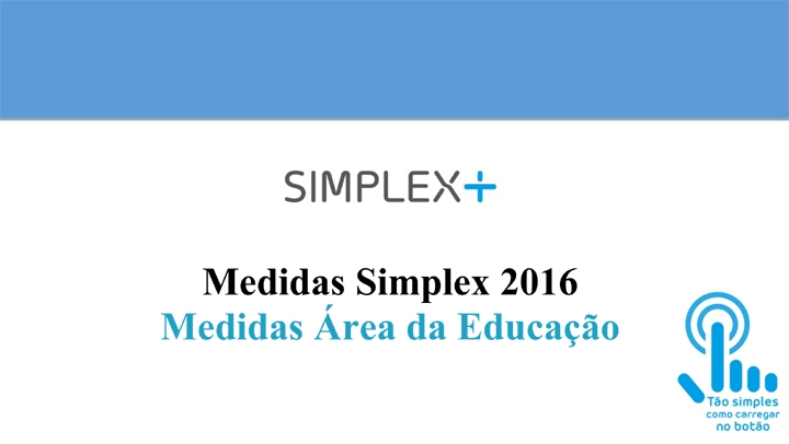 Medidas Simplex 2016. Medidas Área da Educação
